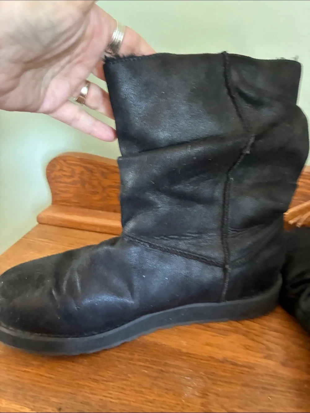 Skechers Black Button Suede Ankle Boots